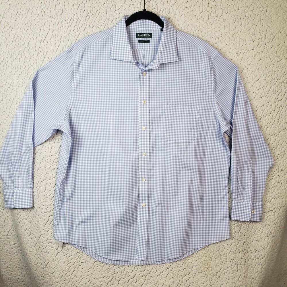 Lauren Ralph Lauren Gingham Button Down Mens Regular Fit Stretch Classic 2XL